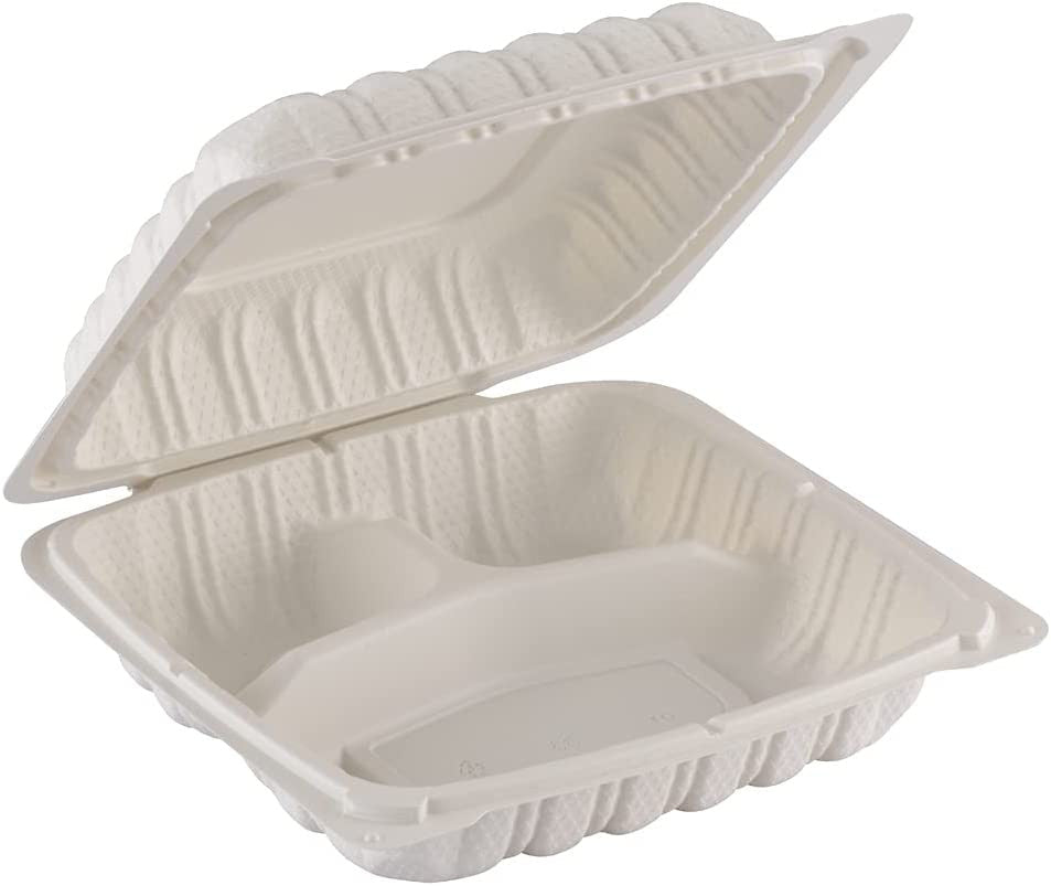 8x8 3-Compartment Food Container