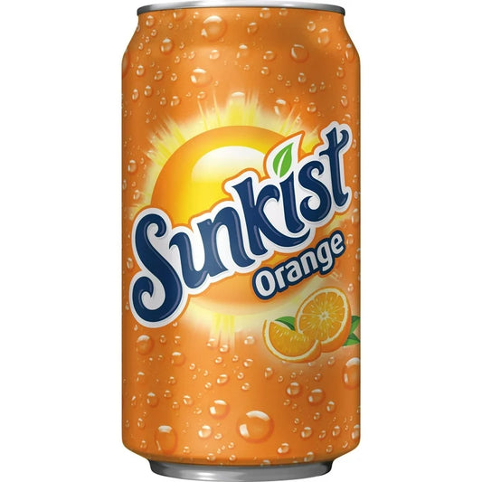 Sunkist Orange Soda Pop, 12 fl oz, 24 Pack