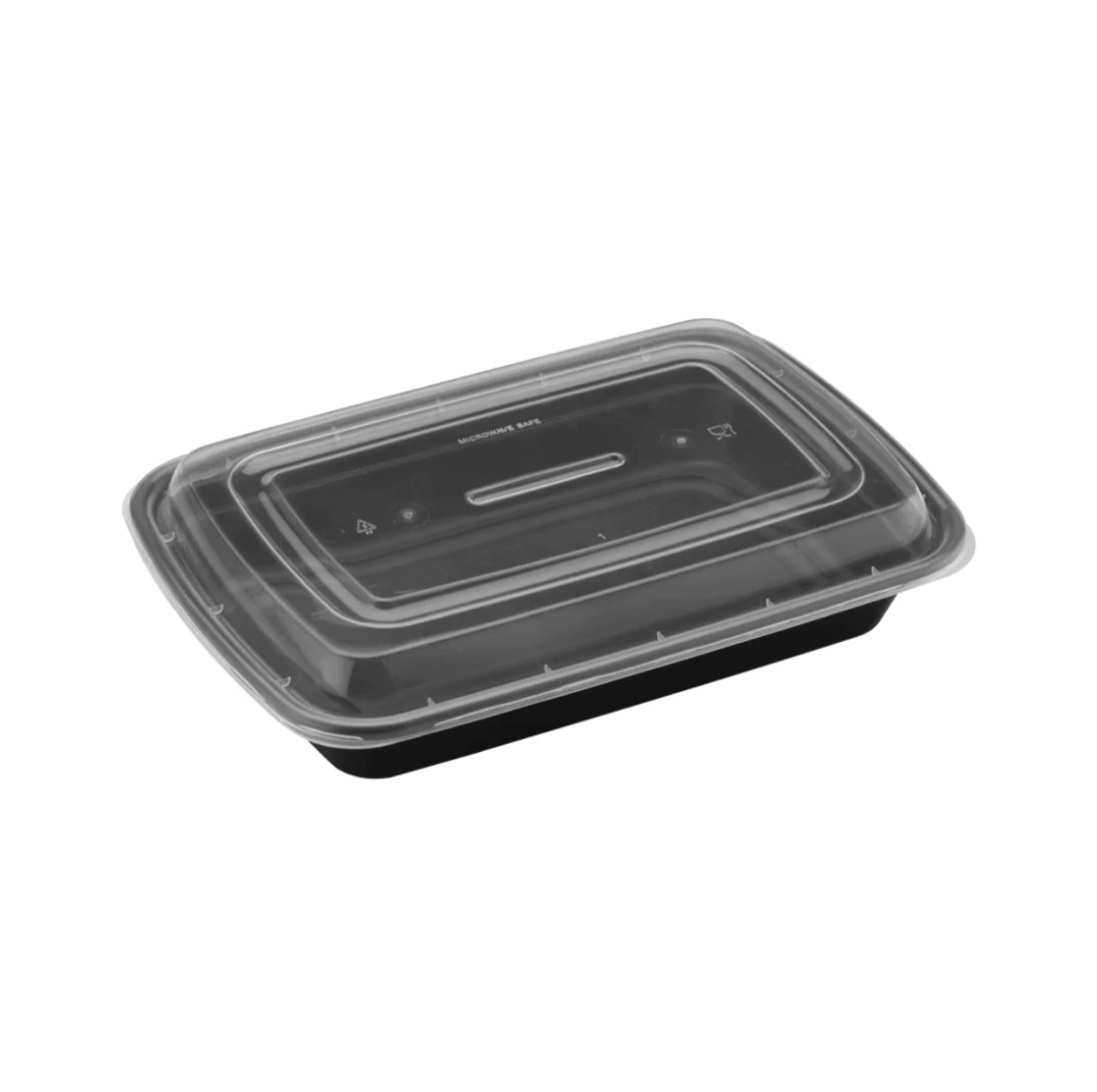 RE32 32oz Black Rectangle Container 150pcs