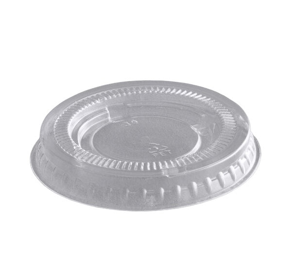 PET Plastic Lid for 0.5 to 1.25 oz. Souffle Cup / Portion Cup - 2500/Case