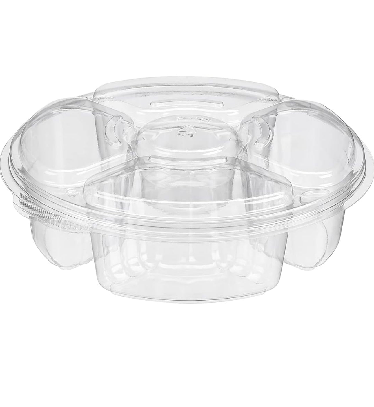 PL065C 10” 4 Compartment 65oz Platter 100pcs