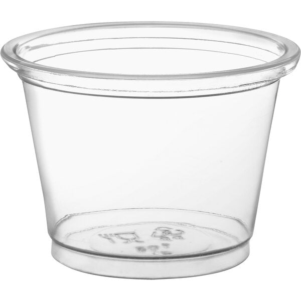 1 oz. Clear Plastic Souffle Cup / Portion Cup - 2500/Case