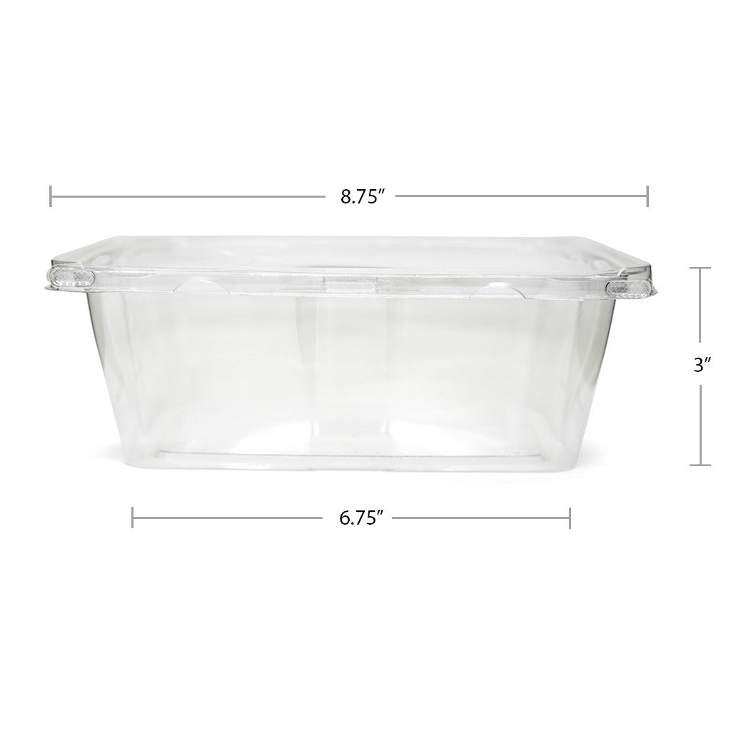 Inline Plastics Safe-T-Fresh Container, TS64, Tamper Resistant Square, 64 oz. | 150/Case