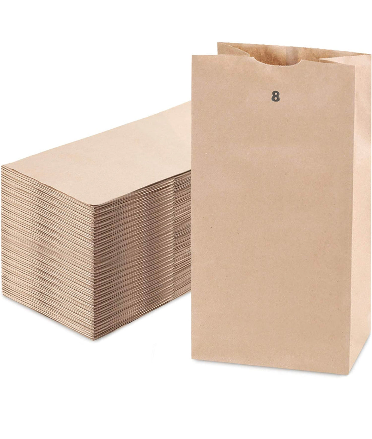 #8 BROWN PAPER BAGS - 1/500