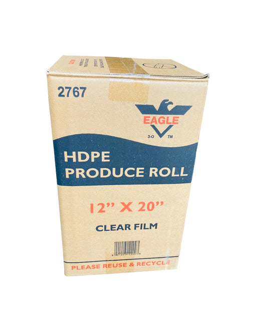 HDPE PRODUCE ROLL BAGS 12x20 (EAGLE)- 4/Case