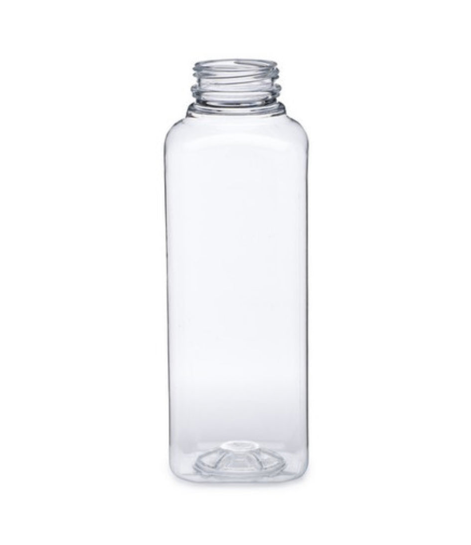 16OZ CLEAR PLASTIC JUICE BOTTLES 1/160